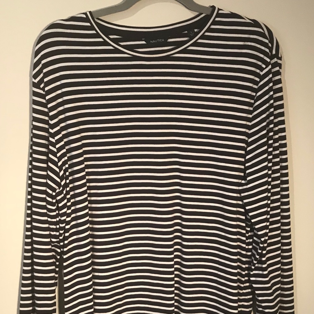 Nautica,  Men’s Striped Long Sleeve, Sz L